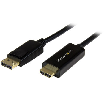 StarTech.com 6 FT DP TO HDMI CABLE - 4K DisplayPort to HDMI Converter Cable - 6 ft (2m) - 4K, 3840 x 2160 pixels, 1280 x 720,192