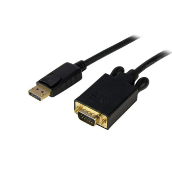 StarTech.com 6FT DP TO VGA CABLE 6 ft DisplayPort to VGA Adapter Converter Cable - DP to VGA 1920x1200 - Black, 1.8 m, DisplayPo