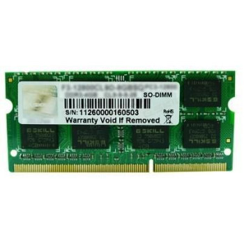 G.Skill 8GB DDR3 DIMM Kit 8GB DDR3 DIMM Kit, 8 GB, 1 x 8 GB, DDR3, 1333 MHz, 204-pin SO-DIMM