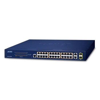 Planet 24-Port 10/100TX 802.3at High Power POE + 2-Port Gigabit TP/SFP Combo Managed Ethernet Switch (220W)