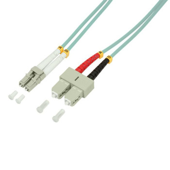 LogiLink 1m, LC - SC fibre optic cable OM3 Blue