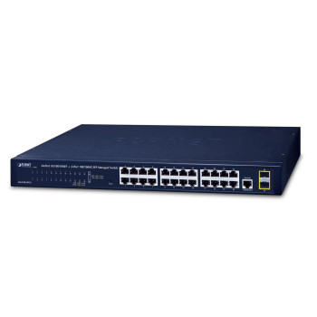 Planet IPv4/IPv6, 24-P 10/100/1000Bas + 2-Port 100/1000MBPS SFP L2/L4 SNMP Manageable Gigabit Ethernet Switch