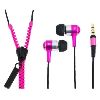 LogiLink Headset Zipper In-Ear inkl. Mikrofon pink