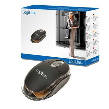 LogiLink optical USB Mini with LED mouse USB Type-A 800 DPI Mouse optical USB Mini with LED, Optical, USB, 800 DPI, Black