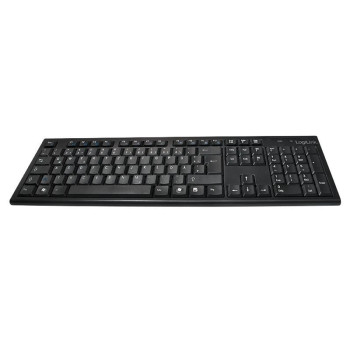 LogiLink Keyboard Wireless 2,4GHz Black With Mouse German
