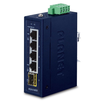Planet IP30 Compact size 4-Port 10/100/1000T + 1P 100/1000X SFP Gigabit Ethernet Switch