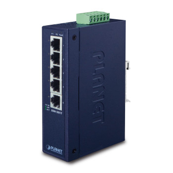 Planet IP30 Slim Type 5-P Industrial Fast Ethernet Switch (-40 to 75 degree C)