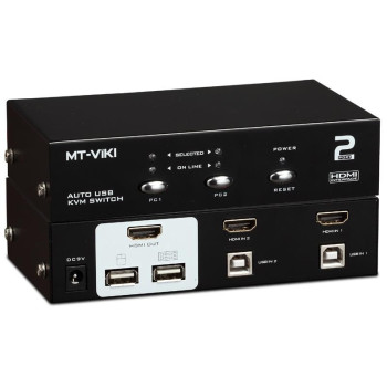Mcab KVM, 2 PORTS, HDMI, K/B-MOUSE AUDIO, HOT KEY