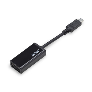 Acer USB TYPE C TO VGA ADAPTER NP.CAB1A.011, USB Type C, NP.CAB1A.011, USB Type C, VGA, Male/Female, Black