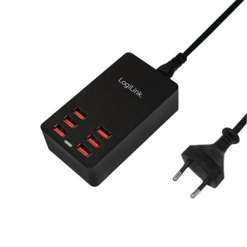 LogiLink USB Charger 6 Port 32W black