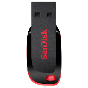 Sandisk Cruzer Blade 16GB Cruzer Blade, 16 GB, USB Type-A, 2.0, Capless, 2.5 g, Black,Red