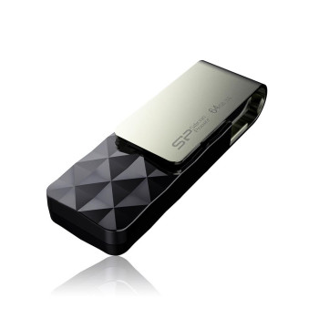 Silicon Power 64GB USB3.0 B30 Black Blaze B30, 64 GB, USB Type-A, 3.2 Gen 1 (3.1 Gen 1), Capless, 14.8 g, Black