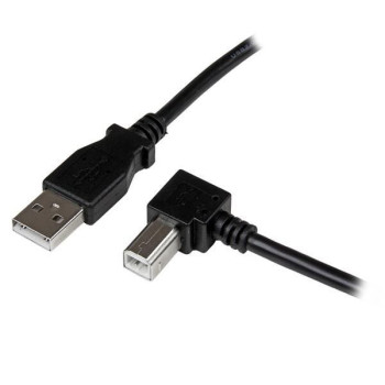StarTech.com 2M RIGHT ANGLE USB B CABLE 2m USB 2.0 A to Right Angle B Cable - M/M, 2 m, USB A, USB B, 2.0, 480 Mbit/s, Black