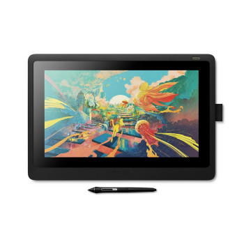 Wacom Cintiq 16 graphic tablet Black 5080 lpi 344.16 x 193.59 mm Cintiq 16, Wired, 5080 lpi, 344.16 x 193.59 mm, Pen, Silicone r