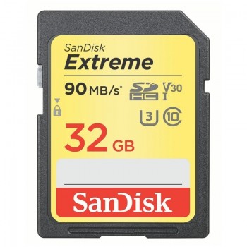 Extreme SDHC 32GB 90/40 MB/s V30 UHS-I U3