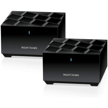 Netgear NIGHTHAWK MESH WLAN6 SYSTEM KIT MK62-100PES, Network transmitter & receiver, 4500 m, 1800 Mbit/s, 10,100,1000 Mbit/s, Un