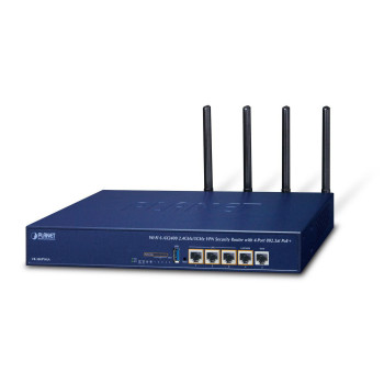 Planet Wi-Fi 6 AX2400 2.4GHz/5GHz VPN Security Router with 4-Port 802.3at PoE+ (2400Mbps 802.11ax, 5-Port 1 Wi-Fi 6 AX2400 2.4GH