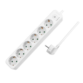 LogiLink Power Extension 1.5 M 6 Ac Outlet(S) Indoor White