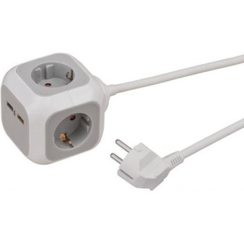 Brennenstuhl Power Extension 1.4 M 4 Ac Outlet(S) Indoor Grey, White
