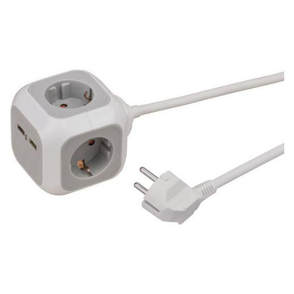 Brennenstuhl Power Extension 1.4 M 4 Ac Outlet(S) Indoor Grey, White Brennenstuhl Power Extension 1.4 M 4 Ac Outlet(S) Indoor Grey, White