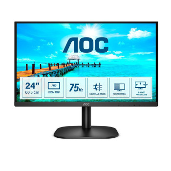 AOC Dm Computer Monitor 60.5 Cm (23.8") 1920 X 1080 Pixels Full Hd Lcd Black