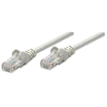 Intellinet Network Patch Cable, Cat6, 1M, Grey, Cca, U/Utp, Pvc, Rj45, Gold Plated Contacts, Snagless, Booted, Lifetime Warranty