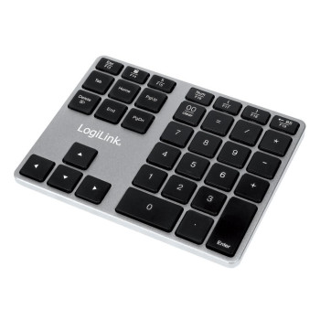 LogiLink Numeric Keypad Universal Bluetooth Aluminium, Black