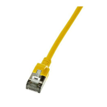 LogiLink Slim U/Ftp Networking Cable Yellow 0.5 M Cat6A U/Ftp (Stp)