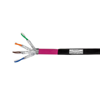 LogiLink Networking Cable Black, Pink 100 M Cat7