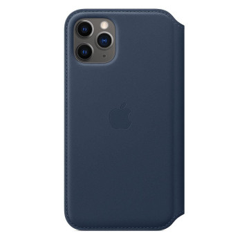 Apple Iphone 11 Pro Leather Folio - Deep Sea Blue