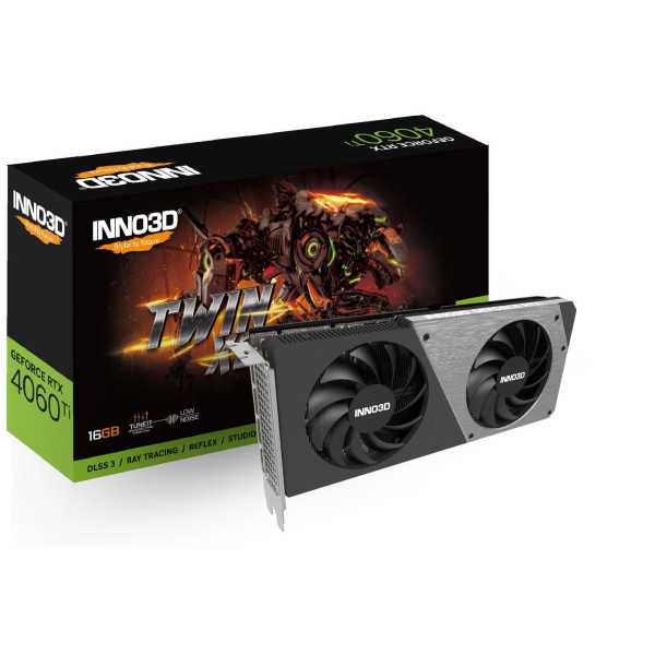 Inno3D Inno3D N406T2-16D6-178055N graphics card NVIDIA GeForce RTX 4060 Ti 16 GB GDDR6 Inno3D Inno3D N406T2-16D6-178055N graphics card NVIDIA GeForce RTX 4060 Ti 16 GB GDDR6