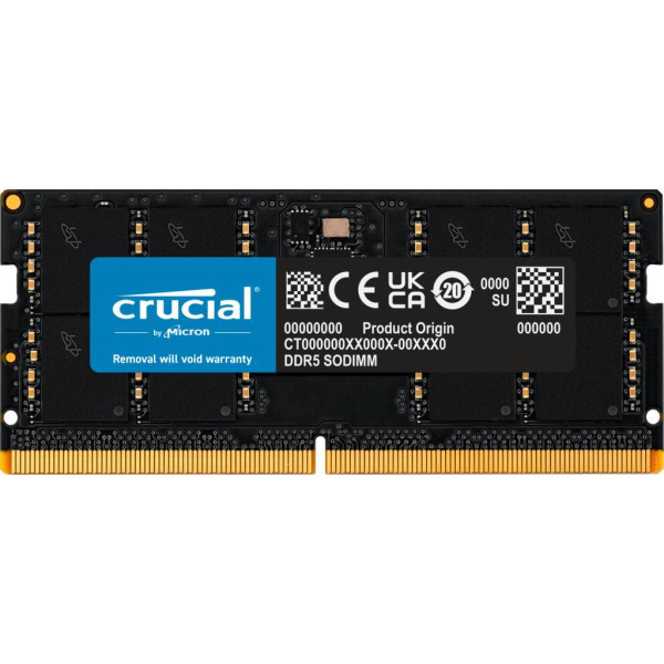 Crucial Crucial CT32G48C40S5T memory module 32 GB 1 x 32 GB DDR5 4800 MHz ECC Crucial Crucial CT32G48C40S5T memory module 32 GB 1 x 32 GB DDR5 4800 MHz ECC