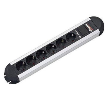 Bachmann PRIMO 6xCEE7/3 power 2m CEE7/7 PRIMO, 1.75 m, 6 AC outlet(s), Black, Silver, 3680 W, 16 A, 71 mm
