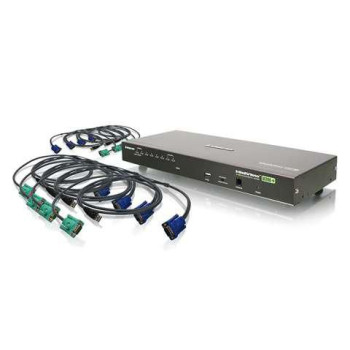 IOGEAR 8-Port Combo VGA KVMP Switch w/ USB Cables