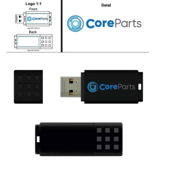 CoreParts 32GB USB 3.0 CUSTOM Logo USB 3.0 with a capacity of 32 GB and custom printed Logo