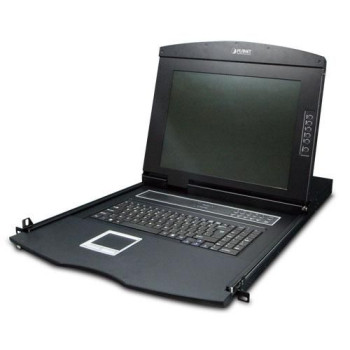 Planet 17" 8-Port Combo VGA LCD IP KVM Switch: 1280x1024 video quality, Up to 64 computers, On Screen Display (OSD), Quick View 