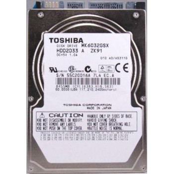 Toshiba 60GB SATA150 5400RPM 2.5" HDD **Refurbished**