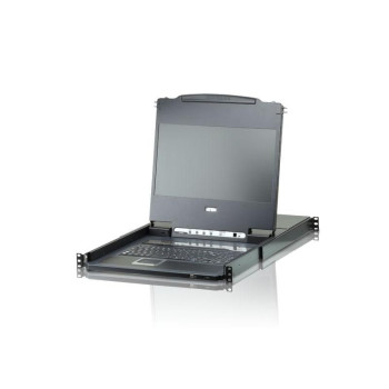 Aten 17.3" Widescreen DVI Full HD LCD Console 8 port Swiss/German Keyboard layout