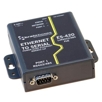 Brainboxes 1 Port RS422/485 PoE Ethernet to Serial Adapter