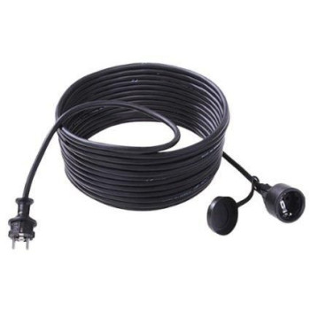 Bachmann Euro extension cord H07RN-F 3G1.50 50m bk 343.173, 50 m, 1 AC outlet(s), Black, Neoprene, Rubber, 250 V, 16 A