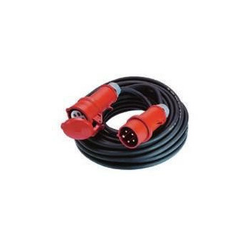 Bachmann Extension cord H07RN-F 5G6.00 25m bk CEE/32A, 6h, 400V 348.172, 25 m, 1 AC outlet(s), Outdoor, Black, Red, Neoprene, Ru