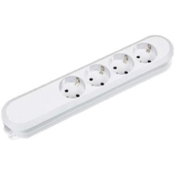 Bachmann SMART 4xSchuko, wt, without cord set 381.223K, 4 AC outlet(s), Type F, Plastic, White, 230 V, 3680 W