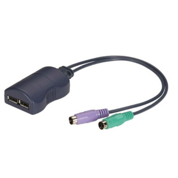 Black Box USB KEYBOARD & MICE TO PS/2 CONNECTIONS KVUSB-PS2, PS/2, PS/2, Black, USB, USB, PS/2