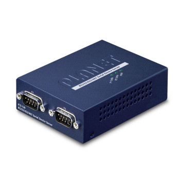 Planet 2-Port RS232/422/485 Serial Device Server 2-Port RS232/422/485 Serial, 10/100Base-T(X), 5.5 mA, 97 x 70 x 26 mm, 189 g, -