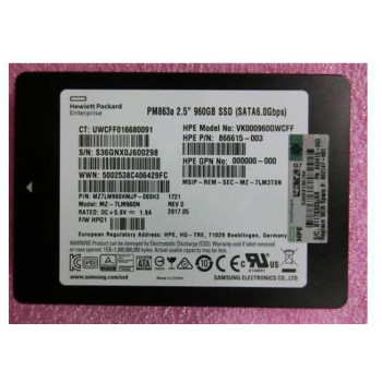 Hewlett Packard Enterprise SSD 960GB 6G SATA SFF RI PLP RW
