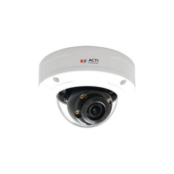 ACTi 2MP Outdoor Mini Dome with D/N, Adaptive IR, Superior WDR, SLLS, Fixed lens, f2.8mm/F2.0 (HOV:90), H.265/H.264, 1080p/30fps