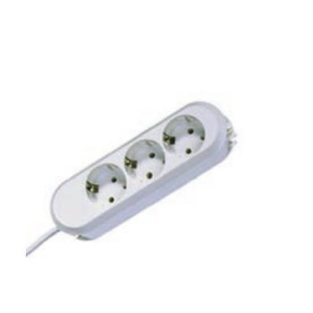 Bachmann SMART 3xSchuko, wt, without cord set SMARTLINE, 1.5 m, 3 AC outlet(s), Indoor, Type F, White, 185 mm