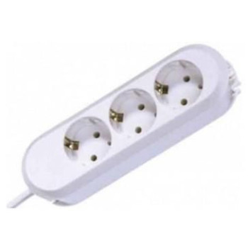 Bachmann SMART 3xCEE7/3, wt, power 1,5m CEE7/7 388.270, 1.5 m, 3 AC outlet(s), Type F, Plastic, White, Plastic