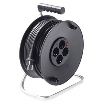 Bachmann Cable Reel 4-way, with thermo-protection 395.180, 25 m, 4 AC outlet(s), Indoor, IP20, Black, 250 V