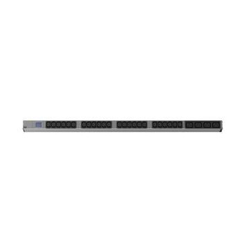 Bachmann ALU 1HE 24xC13 6xC19 3,0m CEE 16A 800.2282, 3 m, 30 AC outlet(s), Indoor, C13 coupler, C19 coupler, Black, Grey, 400 V